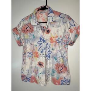 Vintage Button Up Floral Shirt